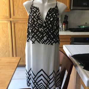 Black and white cocktail dress, short